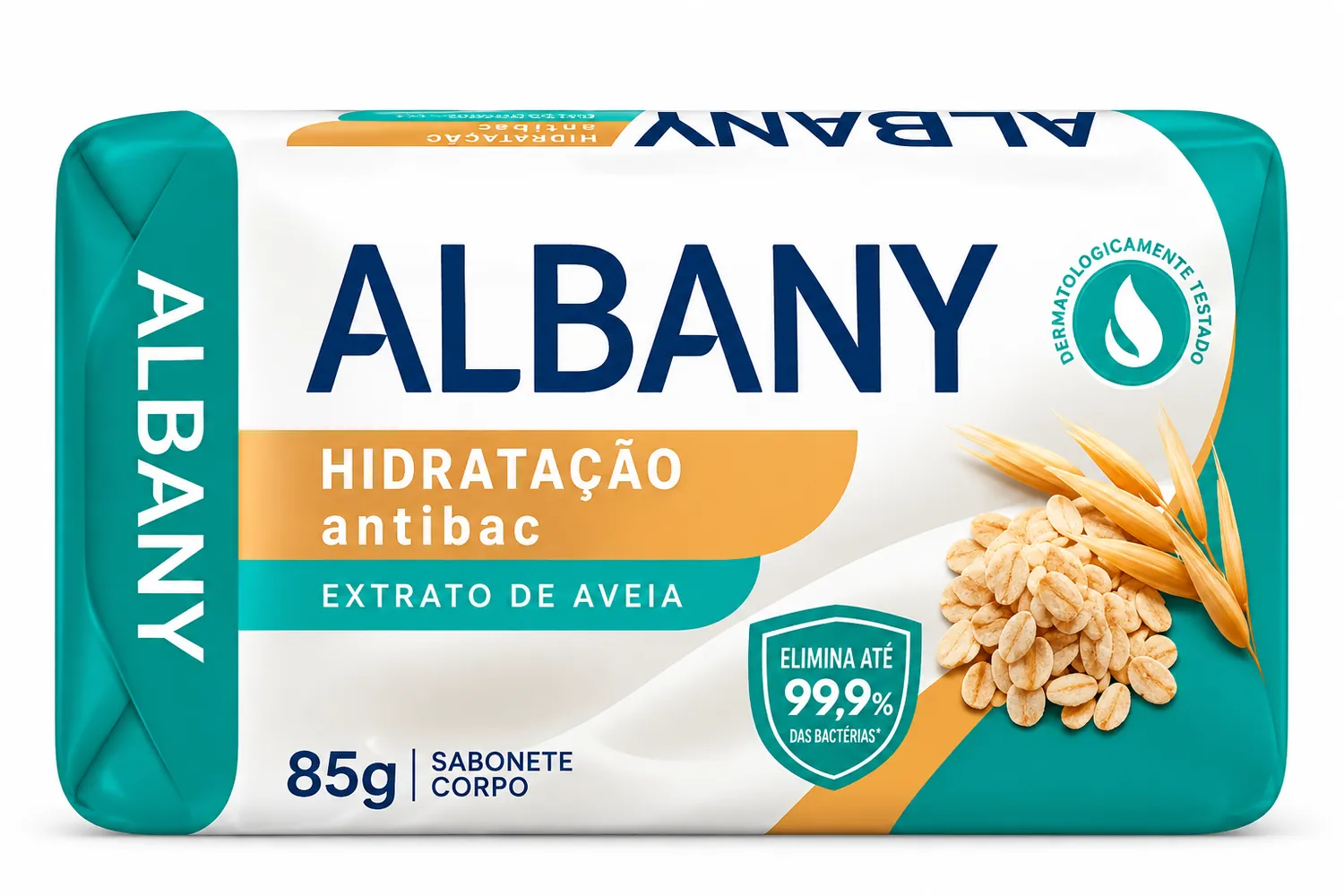 SABONETE ALBANY BRANCO CUIDADO ANTIBACTERICIDA 85G
