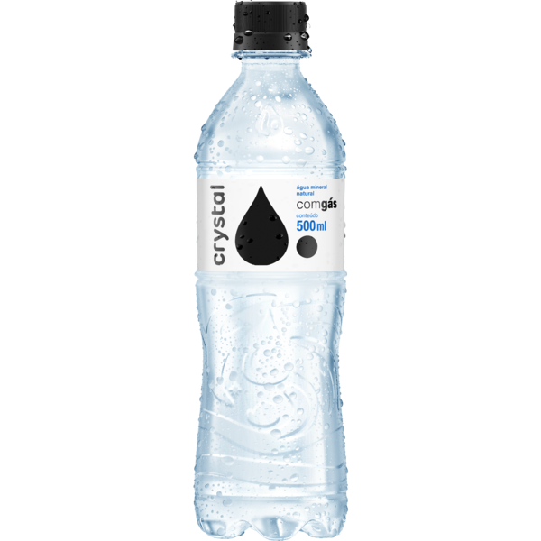 ÁGUA MINERAL NATURAL COM GÁS CRYSTAL GARRAFA 500ML 0