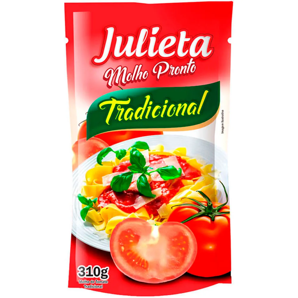 MOLHO TOMATE TRADICIONAL JULIETA SACHE 310G