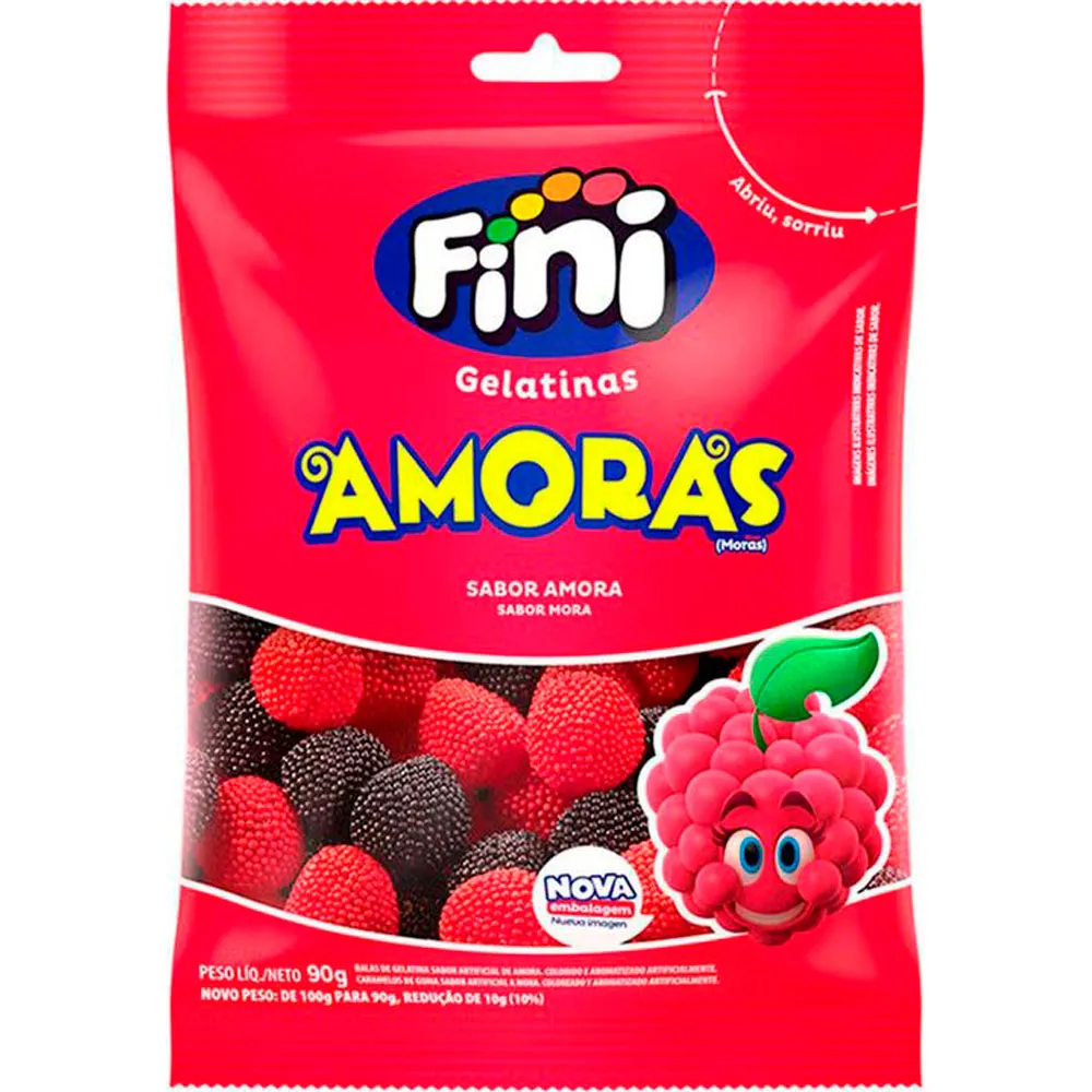 BALA DE GELATINA AMORAS FINI PACOTE 90G 0