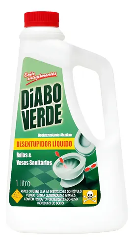 DESINCRUSTANTE ALCALINO LÍQUIDO DIABO VERDE FRASCO 1L