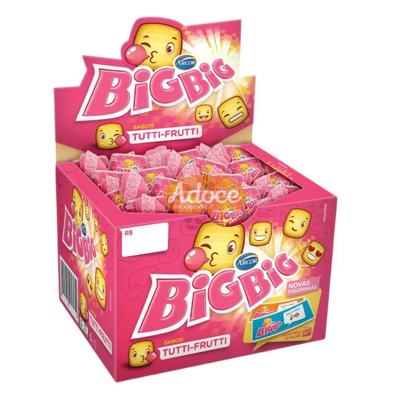 CHICLETE TUTTI FRUTTI BIG BIG CAIXA 315G EDIÇÃO BATALHA DOS MONSTROS