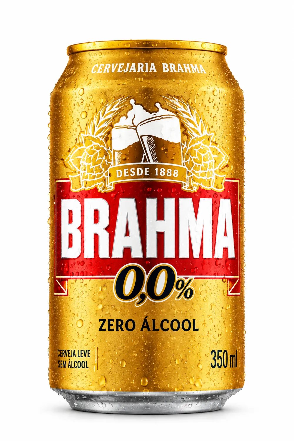 CERVEJA AMERICAN LAGER ZERO BRAHMA LATA 350ML