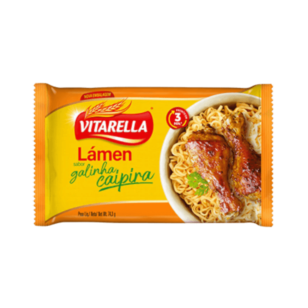 MACARRÃO INSTANTÂNEO LÁMEN GALINHA CAIPIRA VITARELLA 74.3G