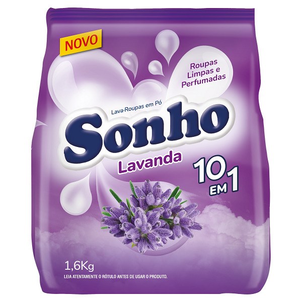 DETERGENTE EM PÓ SONHO 1,6KG LAVANDA