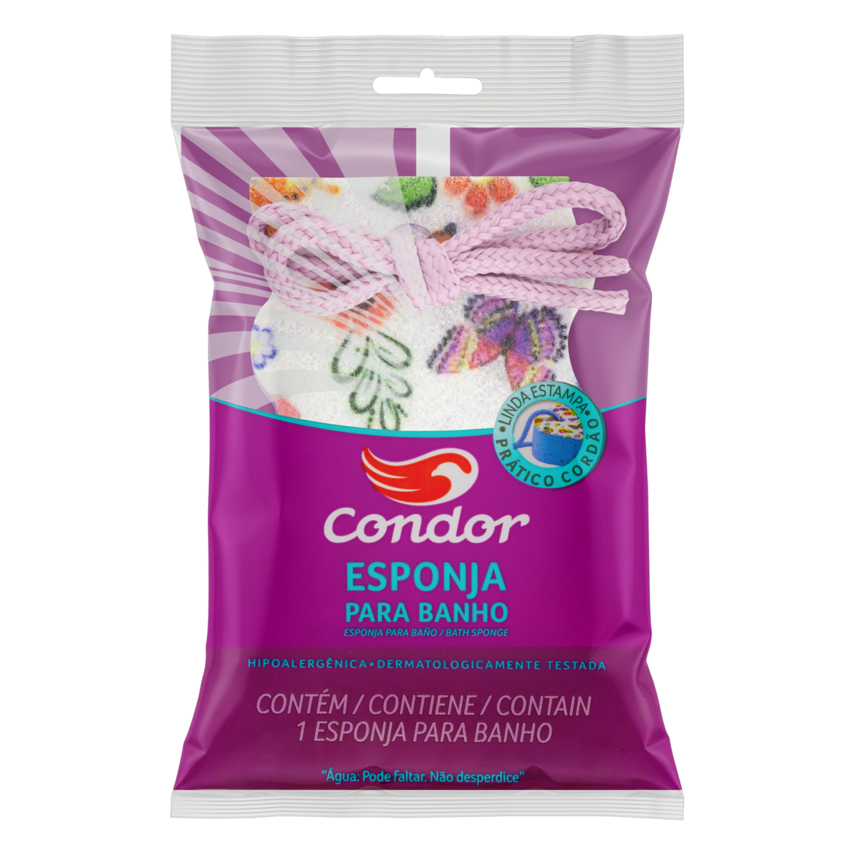 ESPONJA PARA BANHO SUAVE E MACIA CONDOR