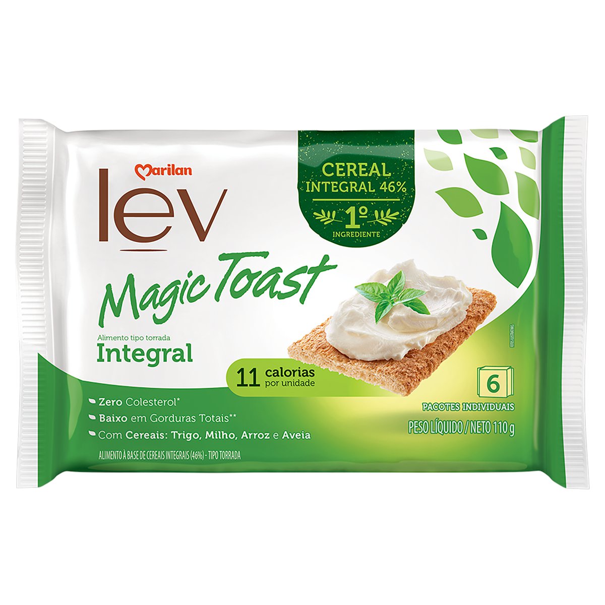 TORRADA INTEGRAL MARILAN LEV MAGIC TOAST PACOTE 110G 6 UNIDADES 0