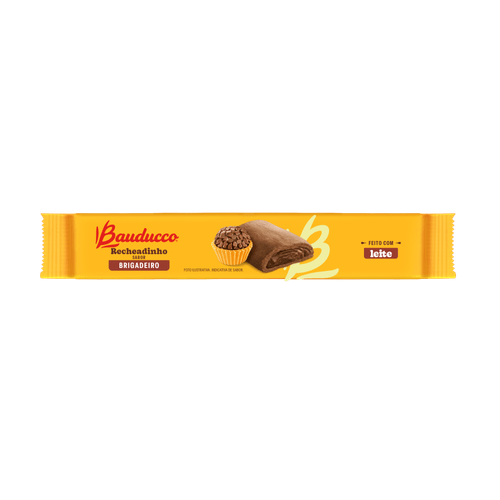 BISCOITO CHOCOLATE RECHEIO BRIGADEIRO BAUDUCCO RECHEADINHO PACOTE 104G