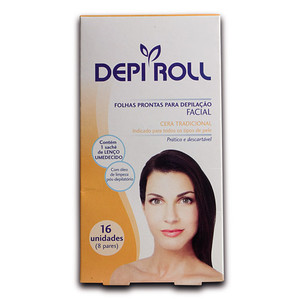 FOLHAS PARA DEPILAÇÃO FACIAL DEPI ROLL PROFISSIONAL 16 UNIDADES
