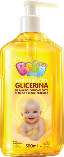 SABONETE LIQUIDO GLICERINADO MURIEL BABY CAMOMILA 500ML — imagem 1