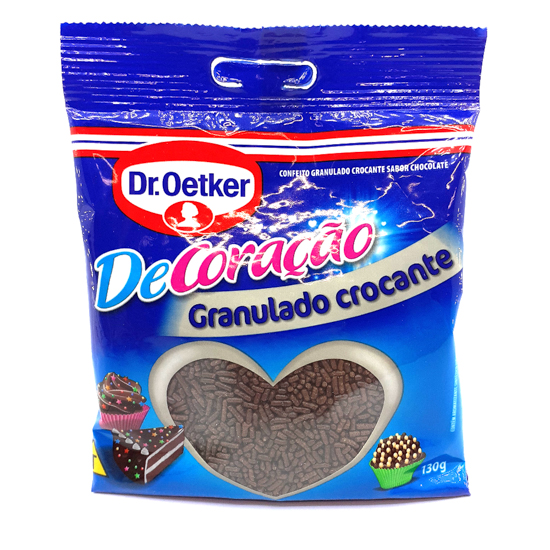 CONFETE GRANULADO CROCANTE DR OETKER 130G CHOCOLATE — imagem 1