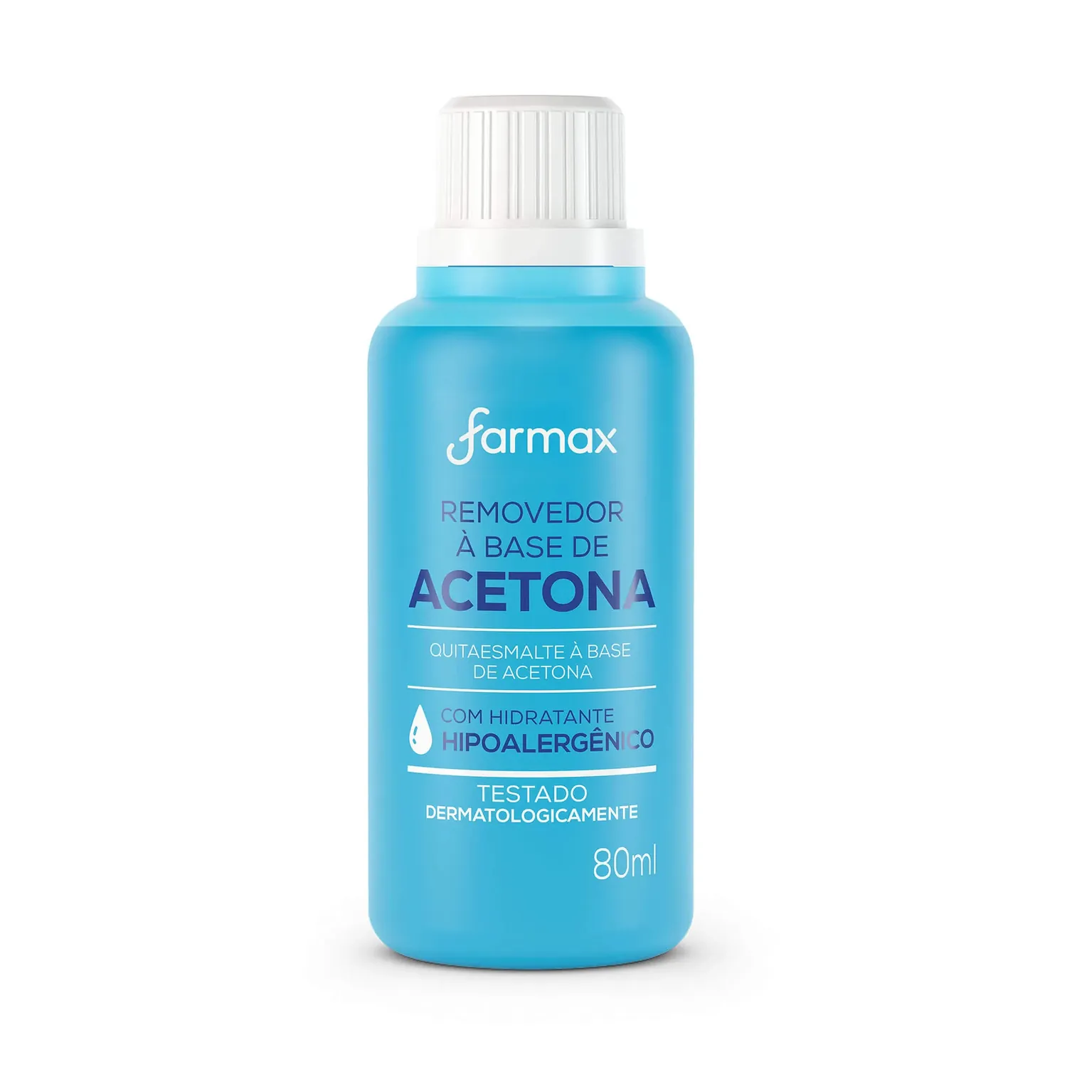 REMOVEDOR DE ESMALTE À BASE DE ACETONA - FARMAX 80ML