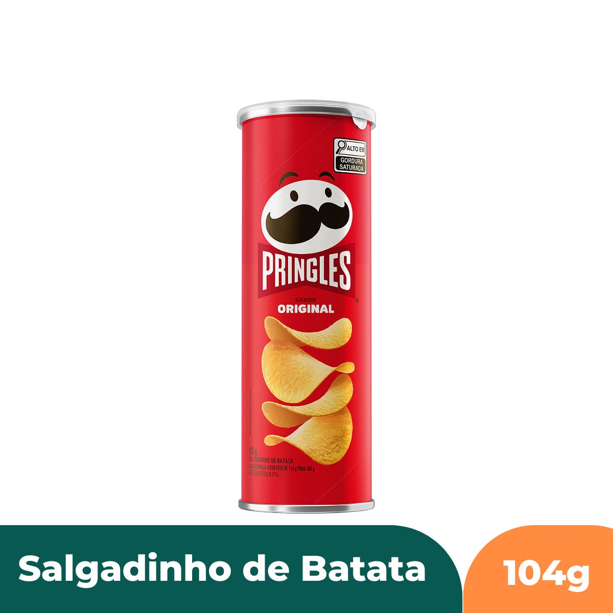 SALGADINHO DE BATATA ORIGINAL PRINGLES TUBO 104G