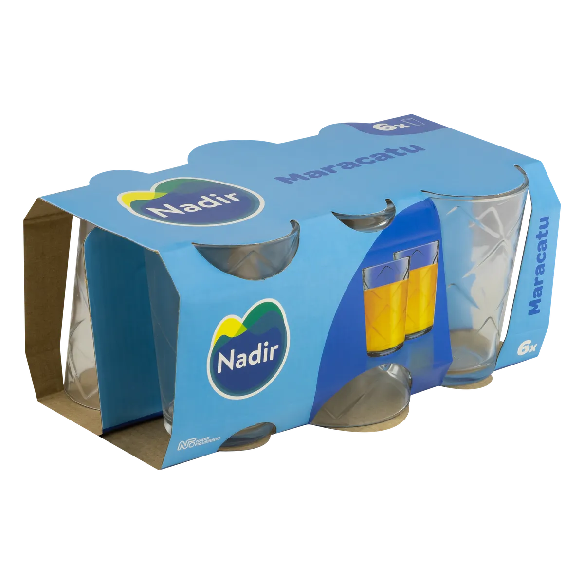 CONJUNTO COPO VIDRO 265ML NADIR MARACATU 6 UNIDADES