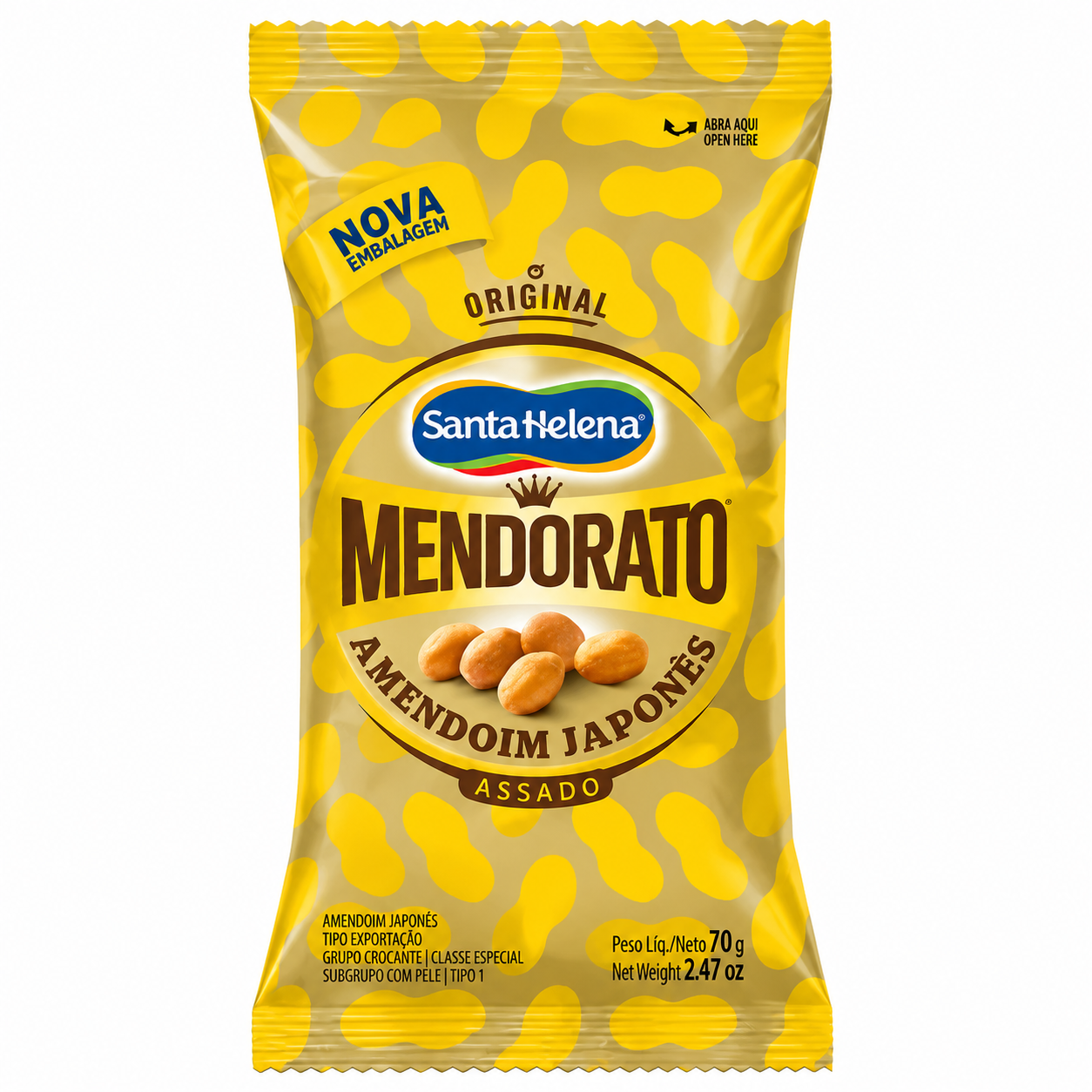 AMENDOIM MENDORATO SALGADO 70G JAPONES SANTA HELENA