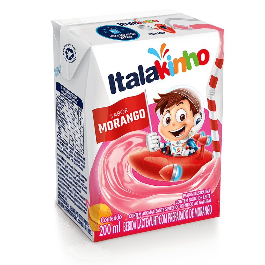 BEBIDA LACTEA UHT ITALAC 200ML MORANGO 0