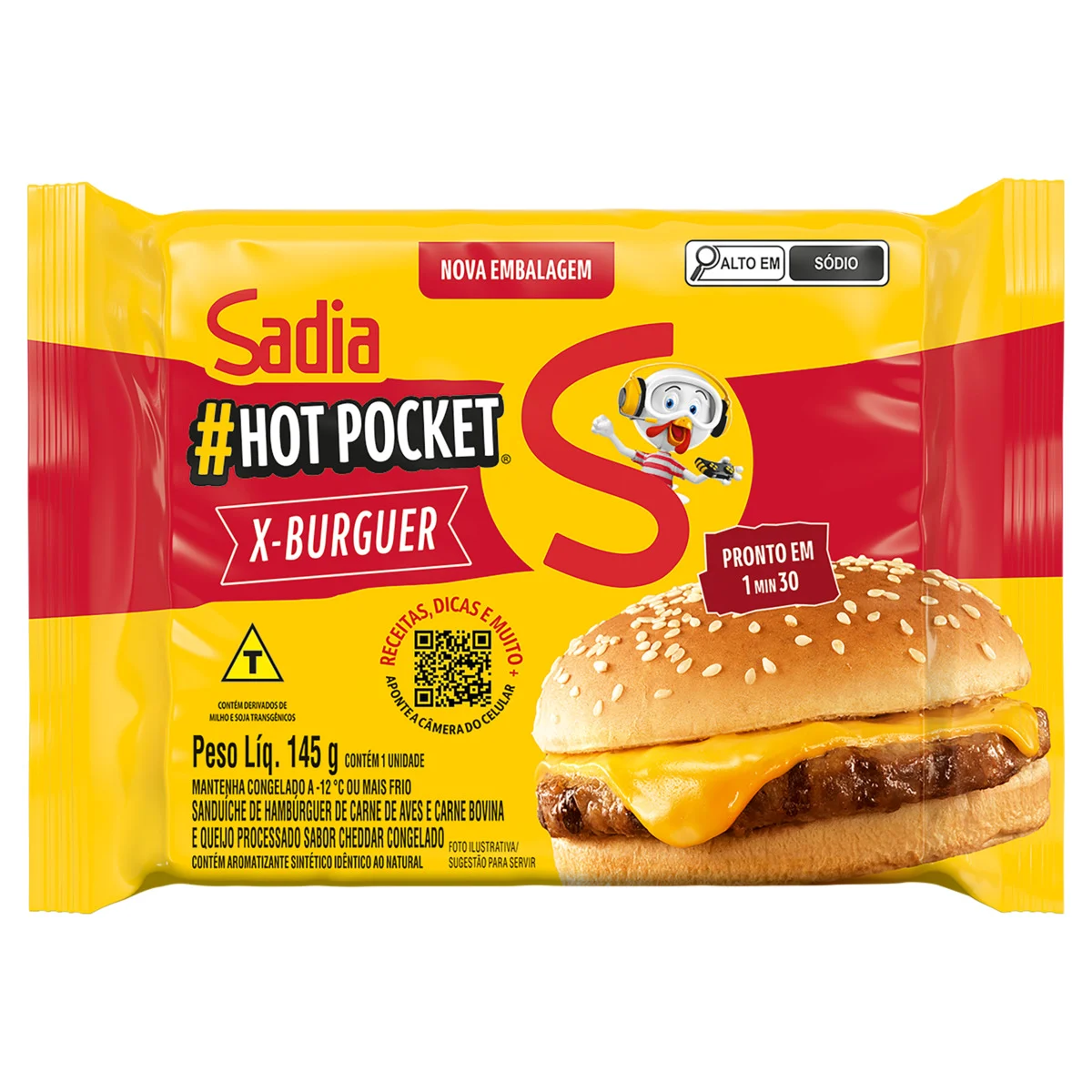 HOT POCKET X BURGUER SADIA 145G