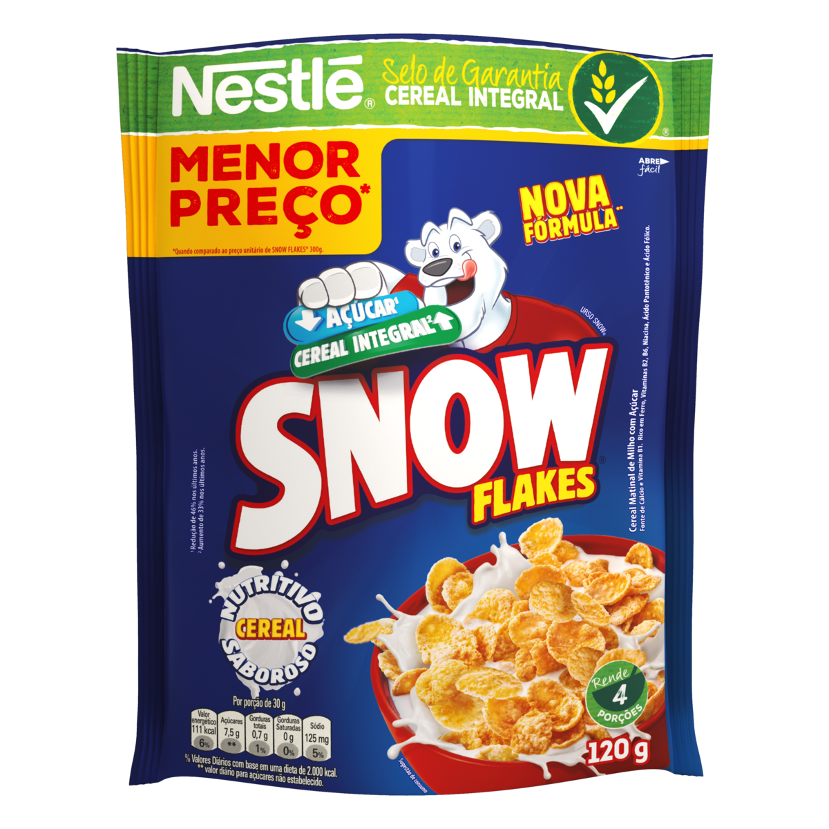 CEREAL MATINAL SNOW FLAKES SACHÊ 120G 0