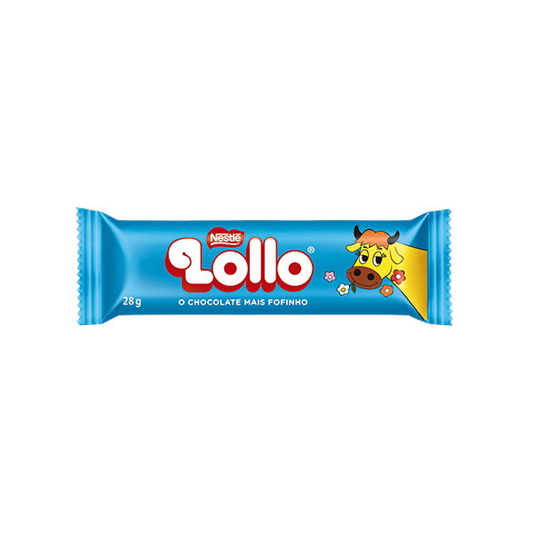 BOMBOM CHOCOLATE RECHEIO LEITE MALTADO LOLLO PACOTE 28G