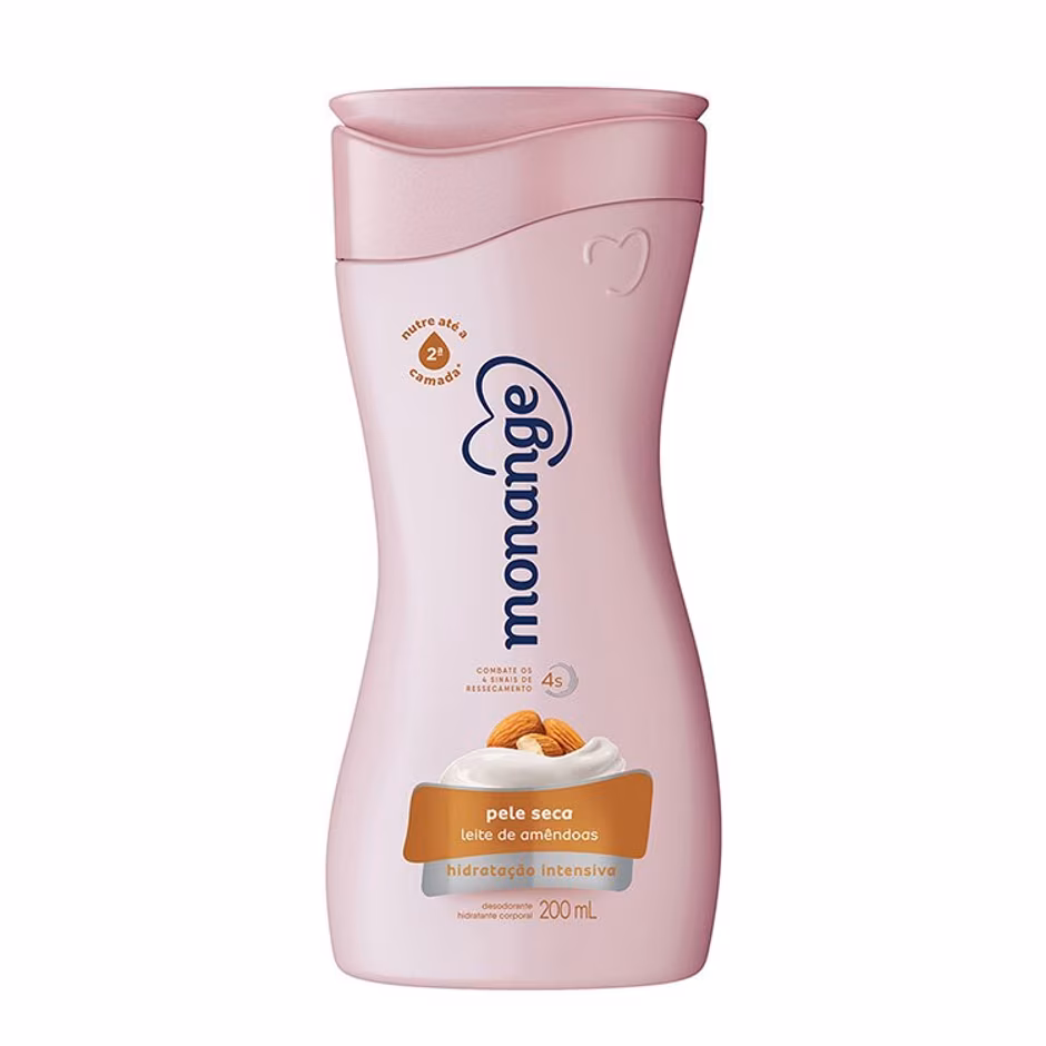 DESODORANTE CORPORAL LEITE DE AMÊNDOAS MONANGE HIDRATAÇÃO INTENSIVA FRASCO 200ML