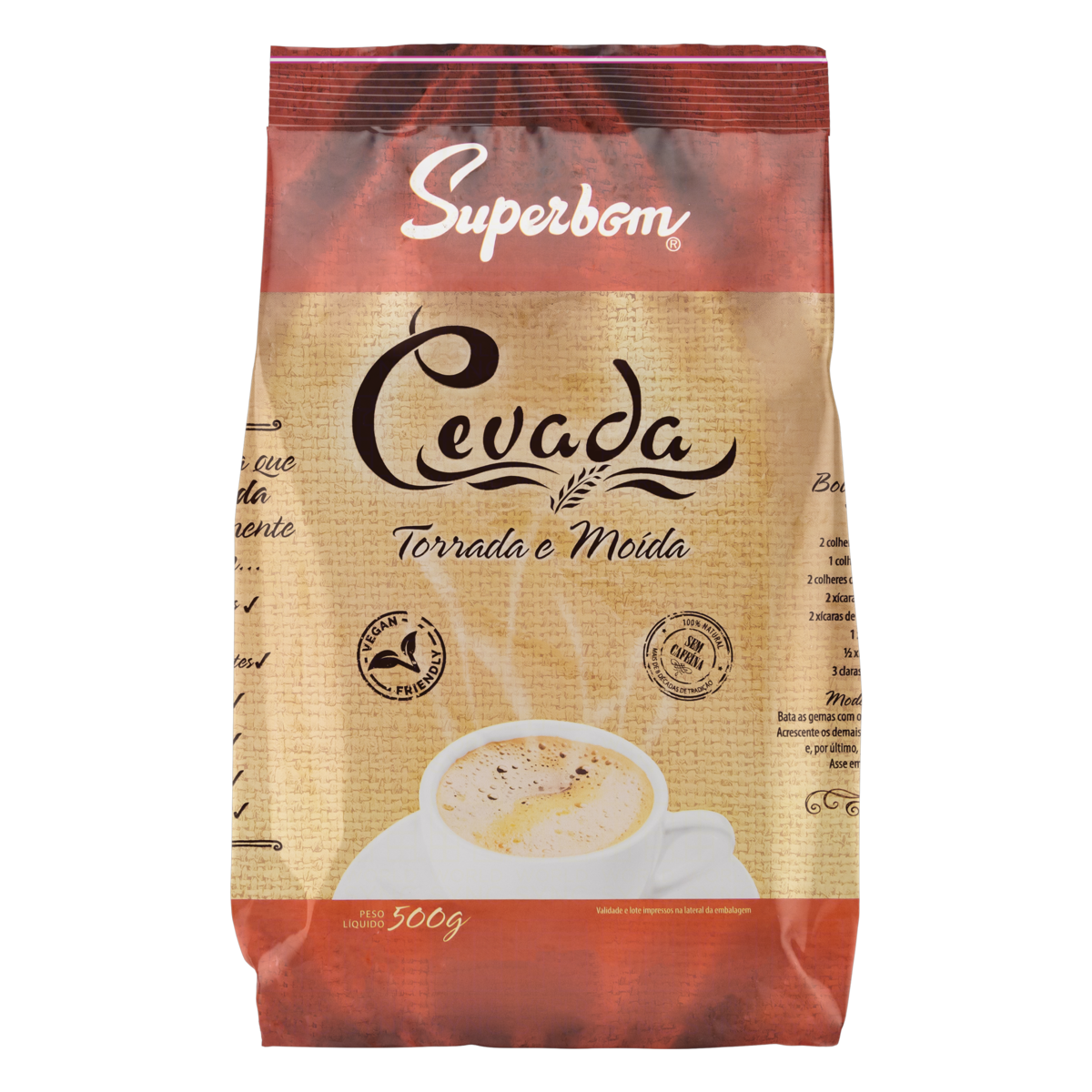 CEVADA TORRADA E MOÍDA SUPERBOM PACOTE 500G