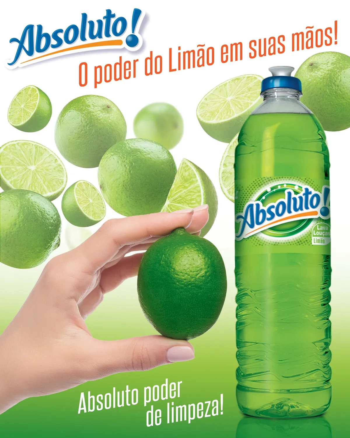 DETERGENTE LÍQUIDO ABSOLUTO LIMÃO 500ML