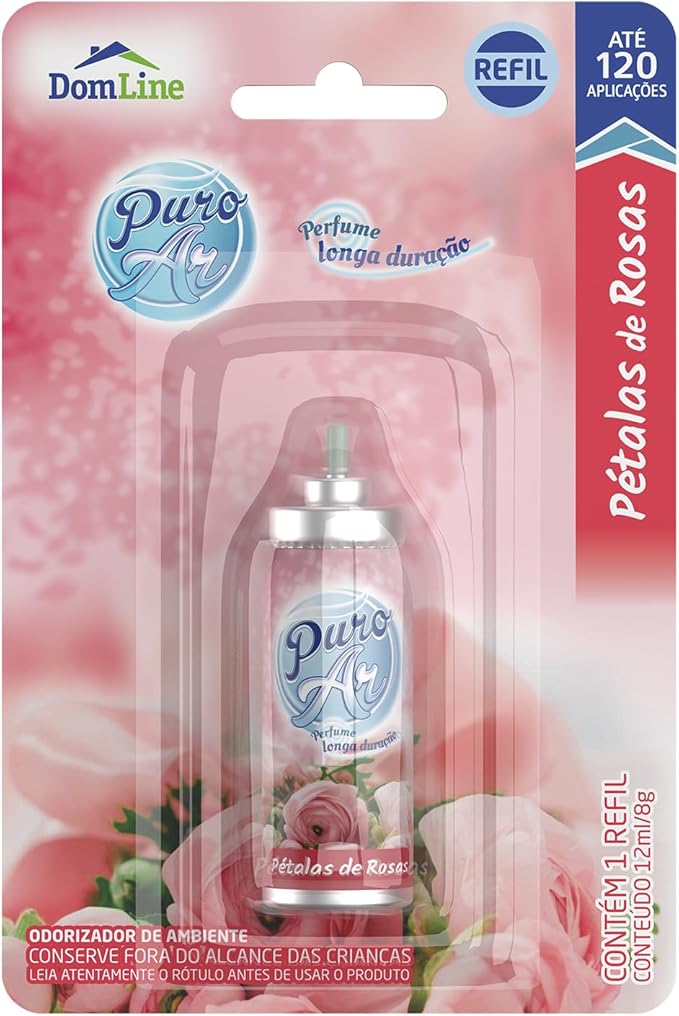 ODORIZADOR DE AMBIENTE PÉTALAS DE ROSAS PURO AR BLISTER 12ML REFIL