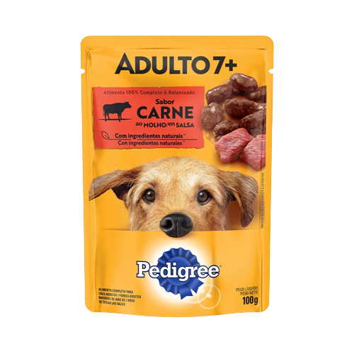 ALIMENTO PARA CÃES ADULTOS RAÇAS PEQUENAS CARNE AO MOLHO PEDIGREE SACHÊ 100G