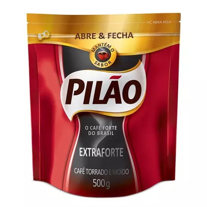CAFÉ TORRADO E MOÍDO A VÁCUO EXTRAFORTE PILÃO PACOTE 250G 0