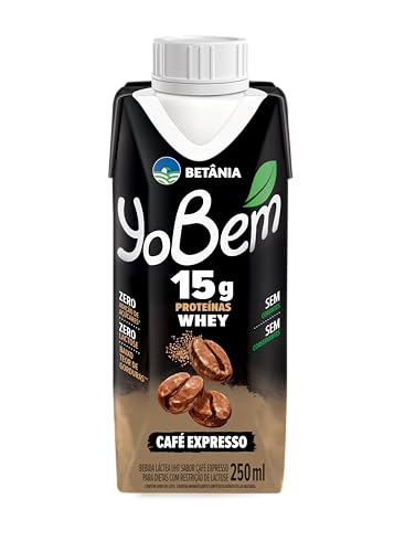BEBIDA LÁCTEA UHT CAFÉ EXPRESSO ZERO LACTOSE BETÂNIA YOBEM WHEY CAIXA 250ML