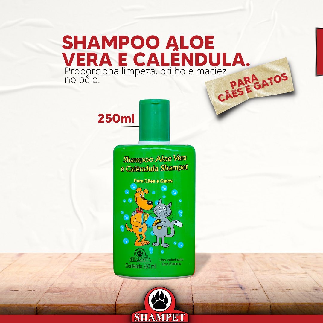 SHAMPOO PARA CAES & GATOS SHAMPET ALOE VERA 250ML