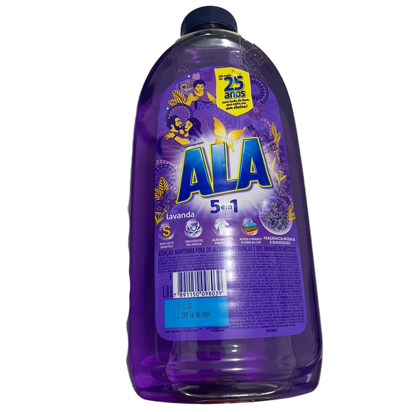 LAVA-ROUPAS LÍQUIDO LAVANDA ALA FRASCO 1,8L 0
