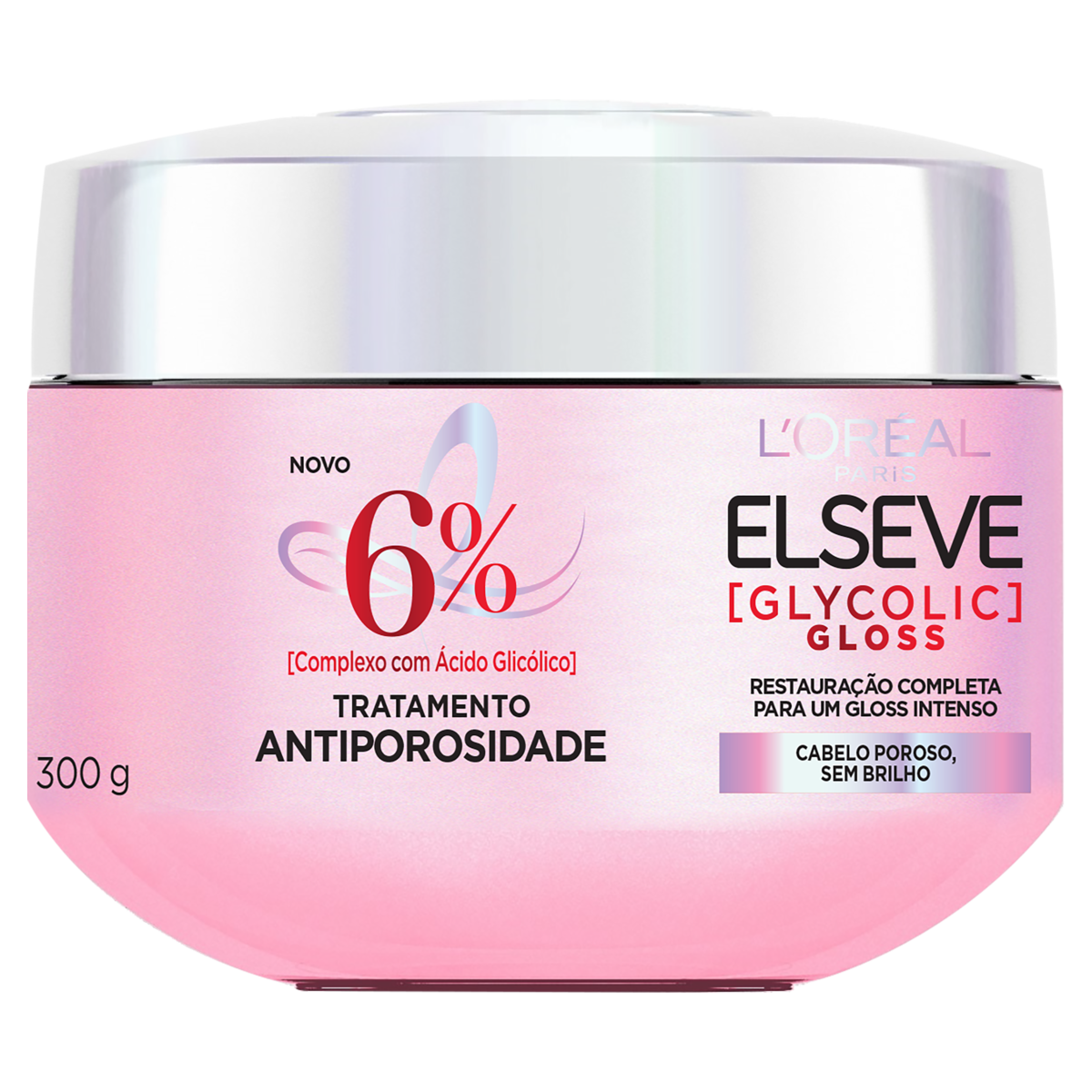 TRATAMENTO ANTIPOROSIDADE LORÉAL PARIS ELSEVE GLYCOLIC GLOSS POTE 300G 0