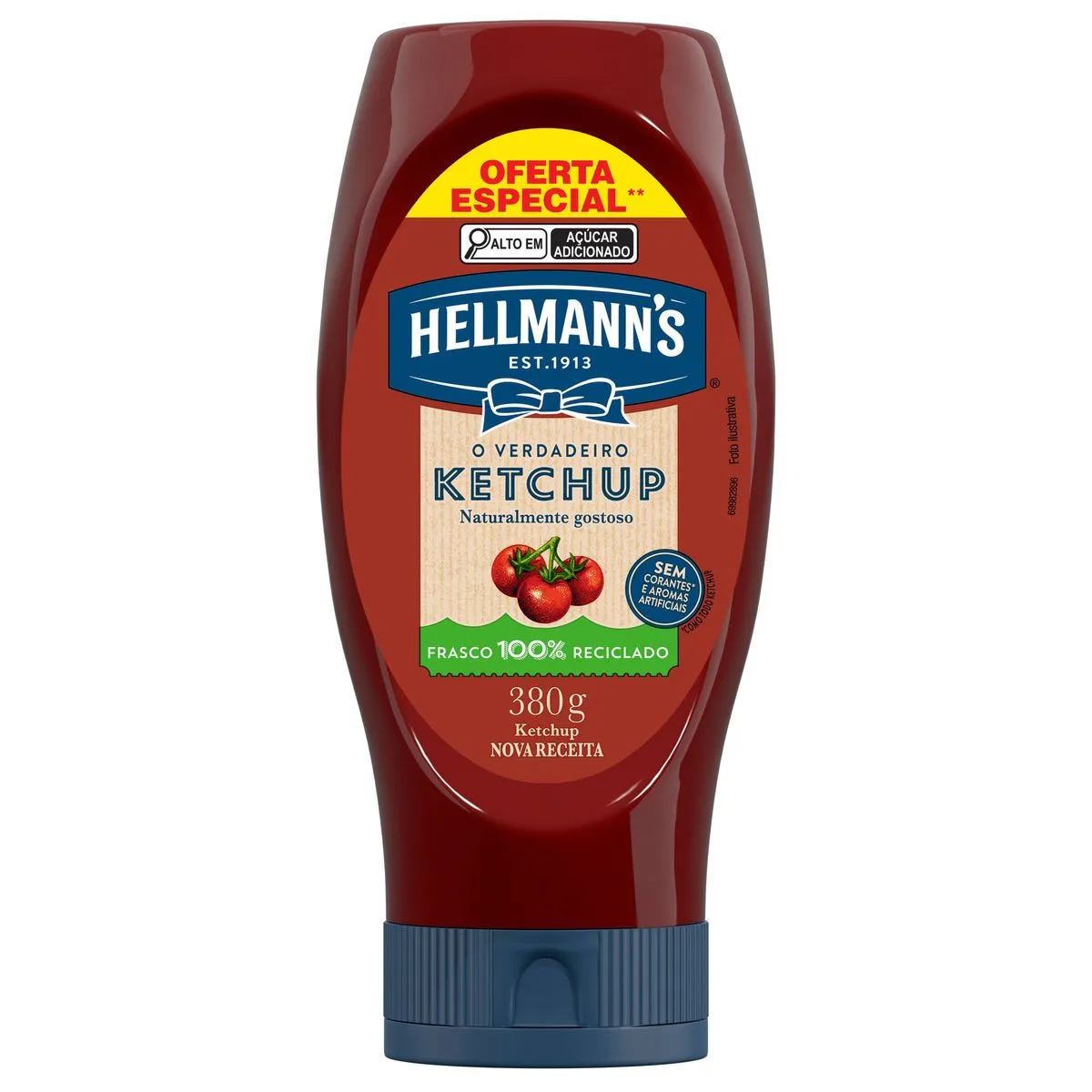 KETCHUP HELLMANNS TRADICIONAL SQUEEZE 380G