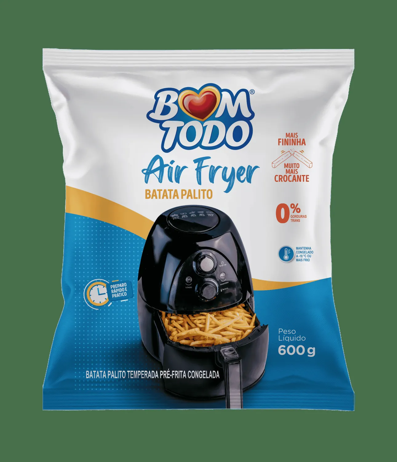BATATA PALITO BOM TODO AIR FRYER CONGELADA PACOTE COM 600G