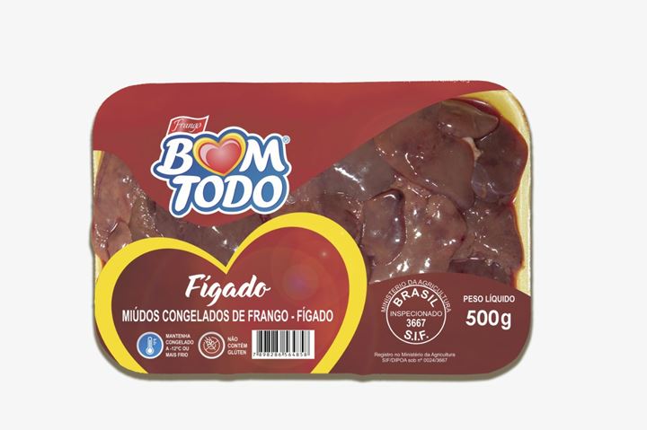 FIGADO CONGELADO BOM TODO BANDEJA 500G