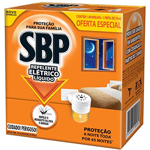 KIT APARELHO ELÉTRICO + REFIL REPELENTE LÍQUIDO SBP 32,9ML
