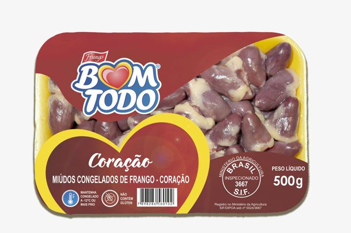 CORACAO BOM TODO FRANGO BANDEJA 500G