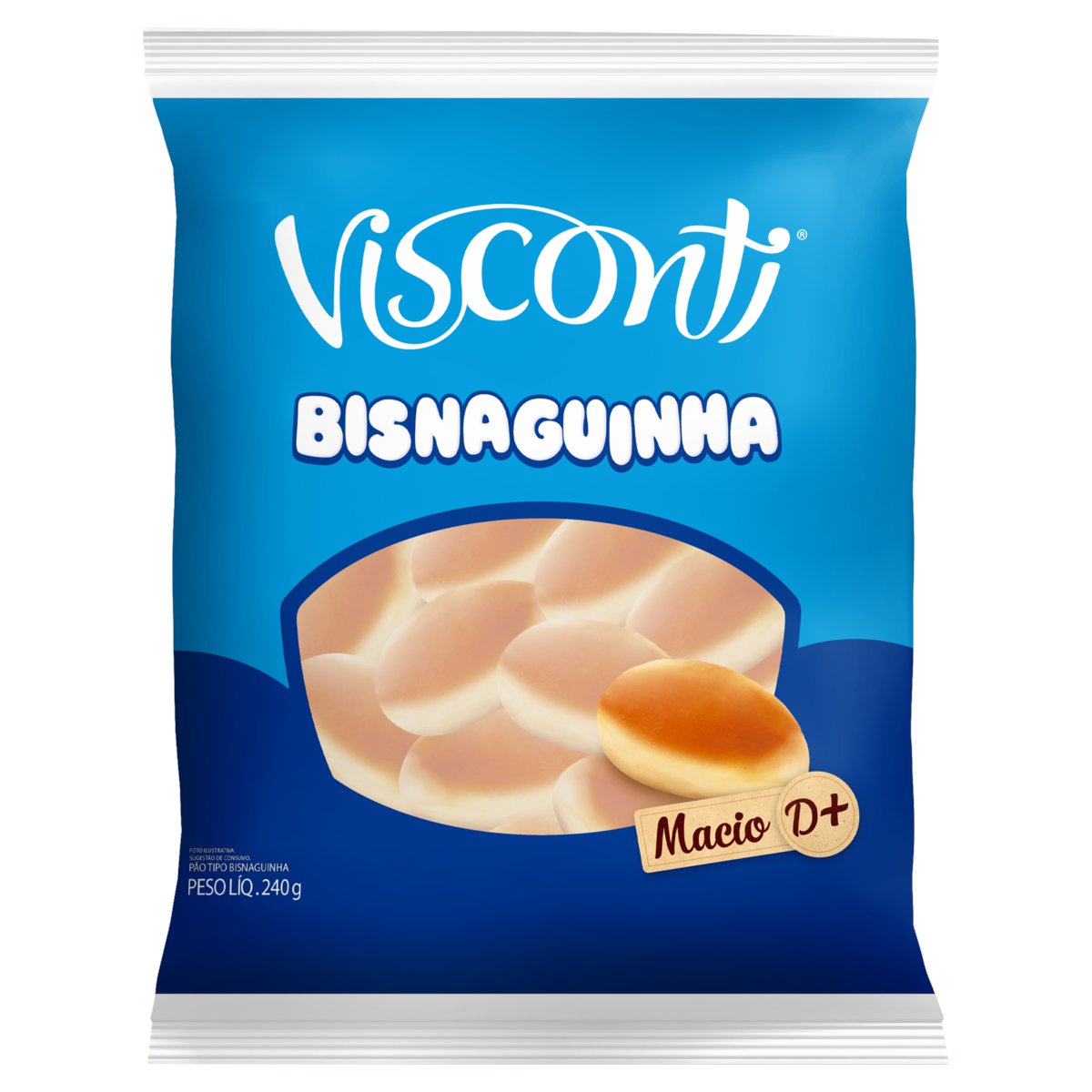 PÃO BISNAGUINHA VISCONTI PACOTE 240G 0
