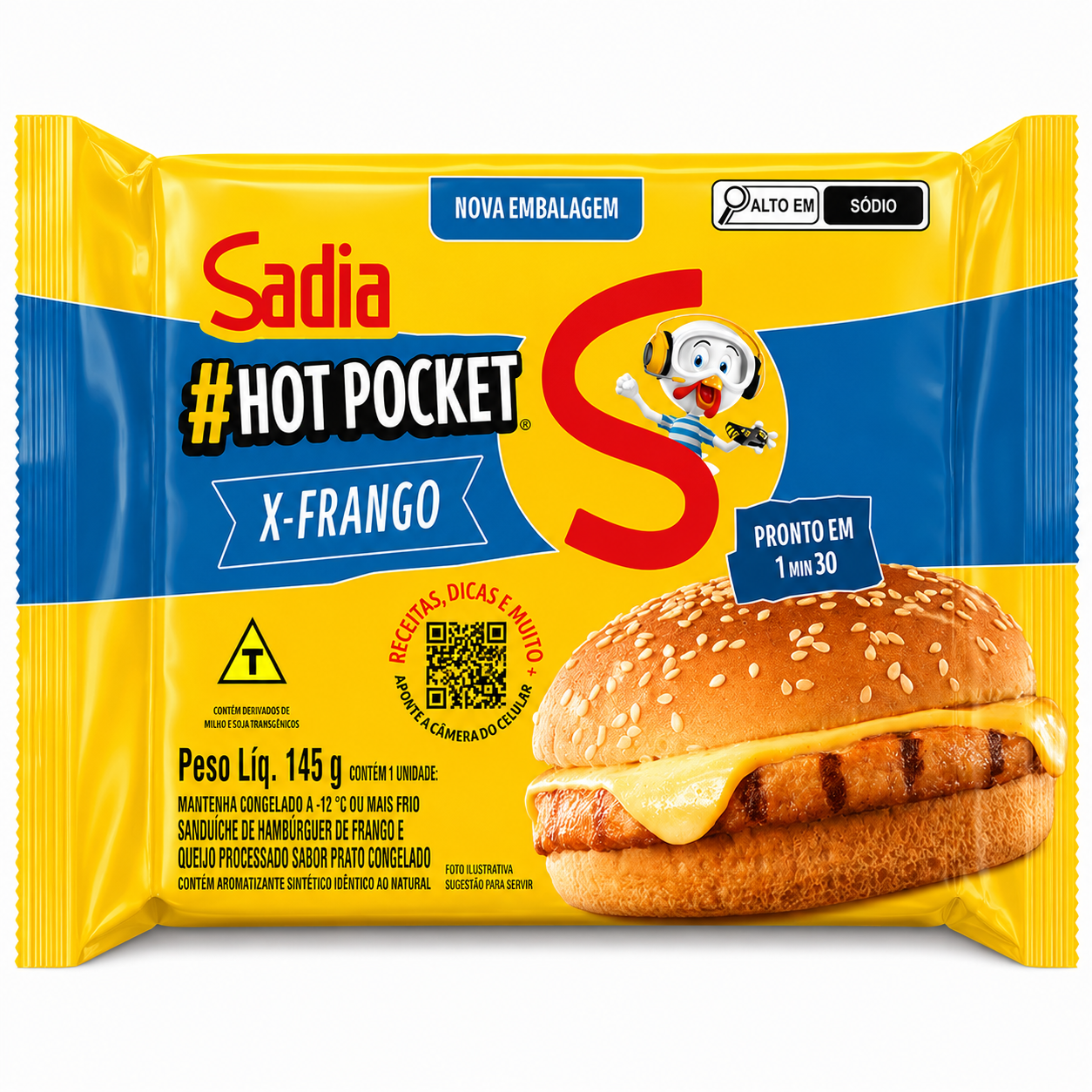 HOT POCKET SADIA LANCHE X-FRANGO 145G