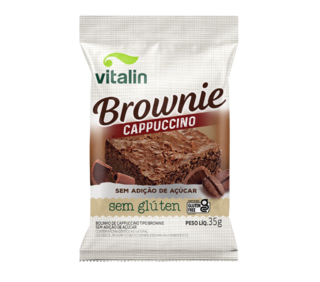 BROWNIE INTEGRAL CAPPUCCINO SEM GLÚTEN VITALIN PACOTE 35G 0