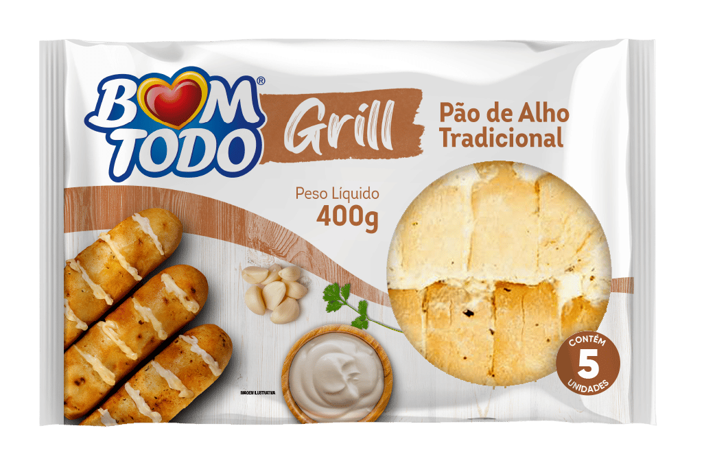 PÃO DE ALHO TRADICIONAL BOM TODO 400G 0