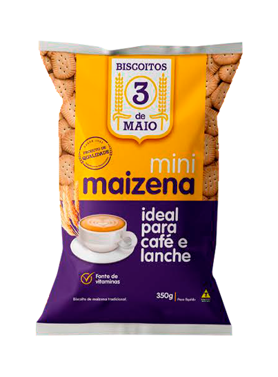 BISCOITO MINI MAIZENA 3 DE MAIO 300G