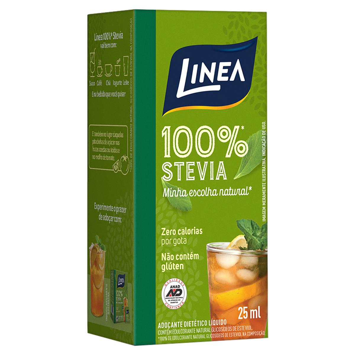 ADOÇANTE LÍQUIDO STEVIA LINEA CAIXA 25ML
