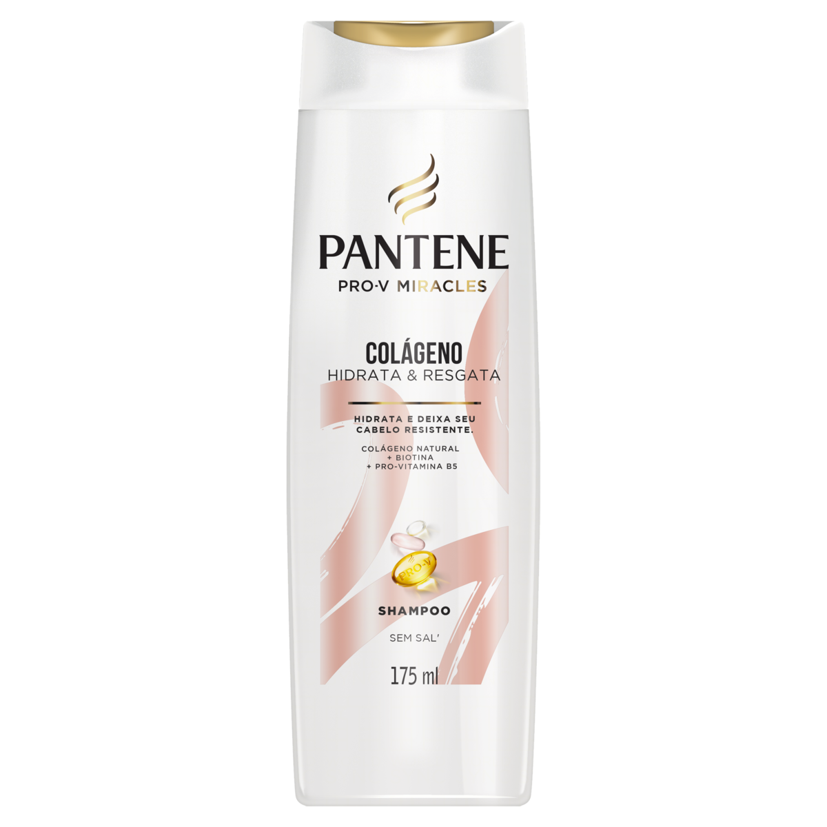 SHAMPOO PANTENE COLÁGENO HIDRATA & RESGATA FRASCO 175ML