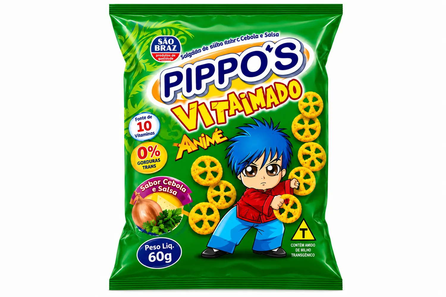 SALGADINHO PIPPOS CEBOLA SALSA 60G