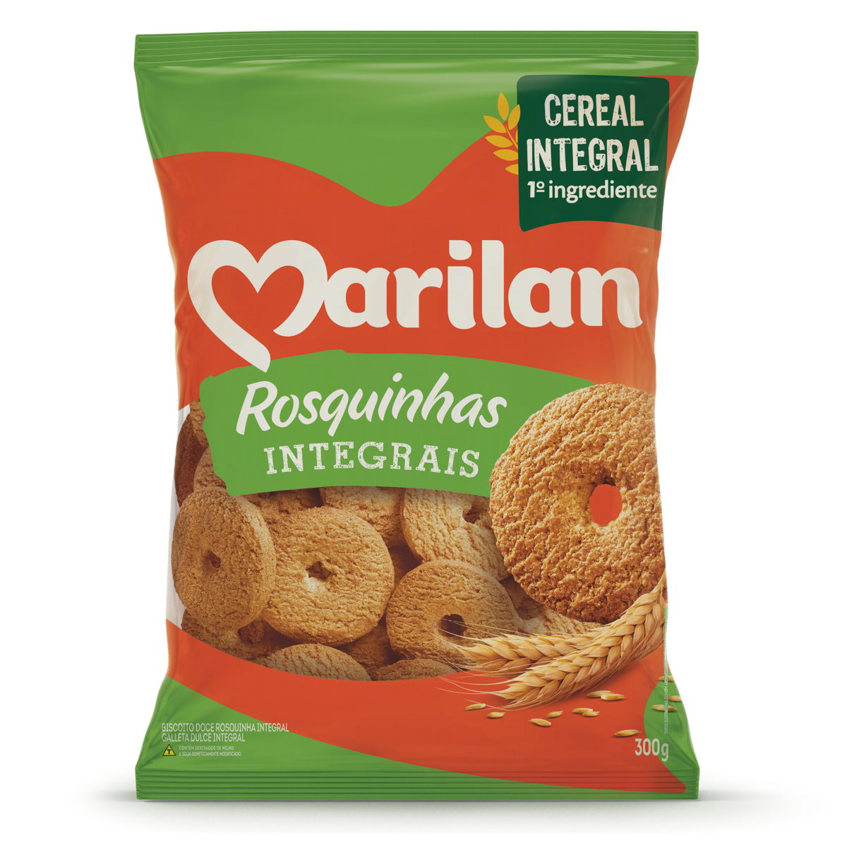 BISCOITO ROSQUINHA INTEGRAL MARILAN PACOTE 300G 0