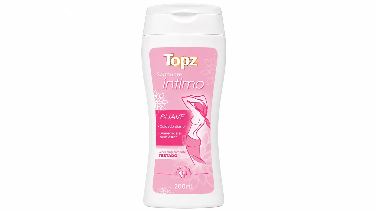 SABONETE LÍQUIDO ÍNTIMO SUAVE TOPZ FRASCO 200ML
