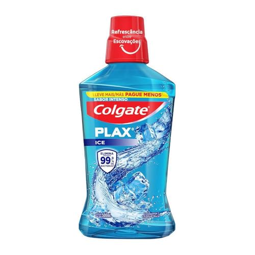 ENXAGUANTE BUCAL ZERO ÁLCOOL ICE COLGATE PLAX FRASCO LEVE 500ML PAGUE 350ML
