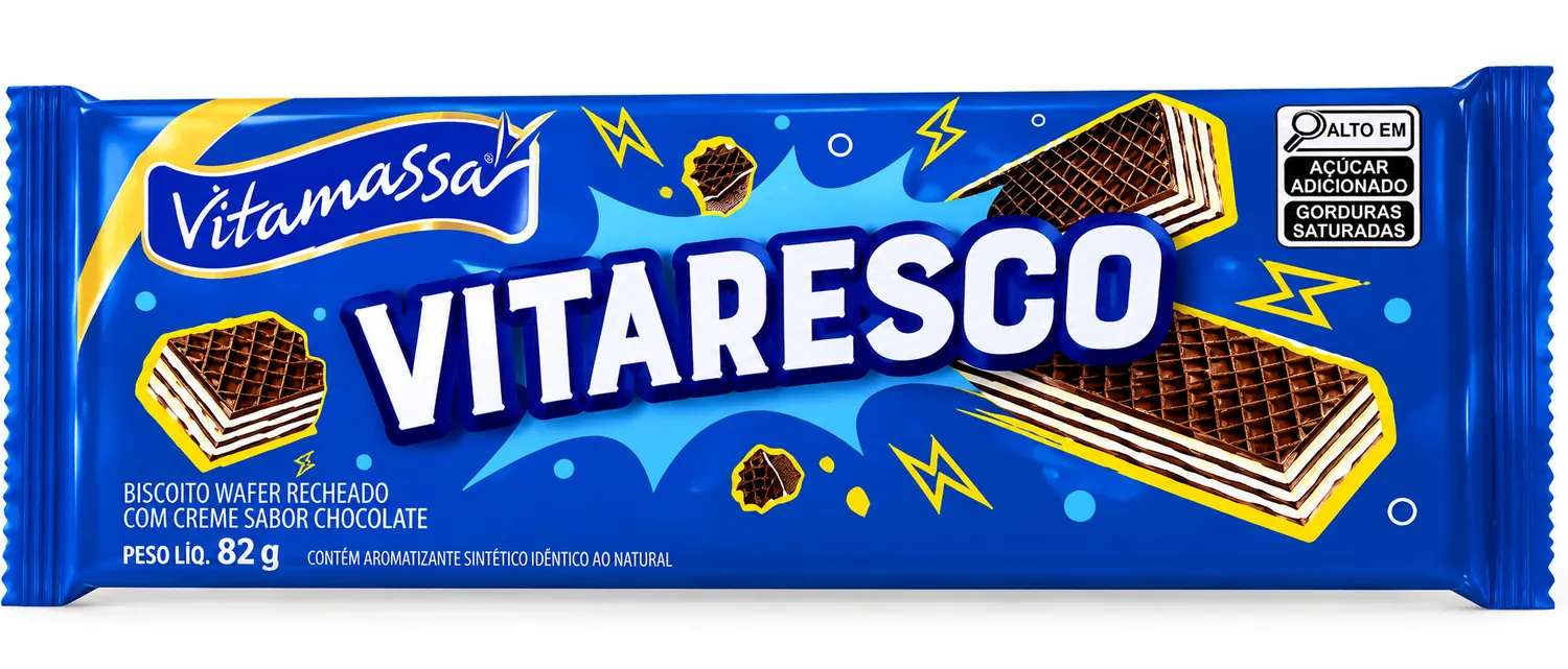 BISCOITO WAFER PREMIUM VITARESCO BAUNILHA 80G VITAMASSA